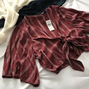 American Eagle Front Tie Shirt